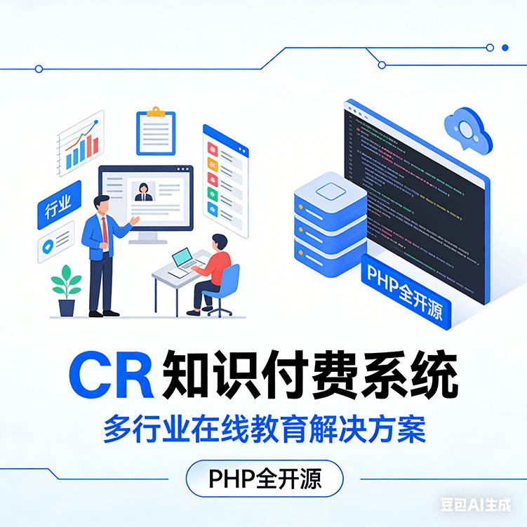 CR知识付费系统  多行业在线教育解决方案  PHP全开源
