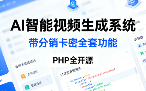 AI 智能视频生成系统  带分销卡密全套功能  PHP全开源
